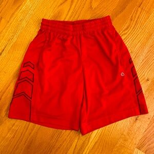 Boys Athletic Shorts (Red, Size 6/7)